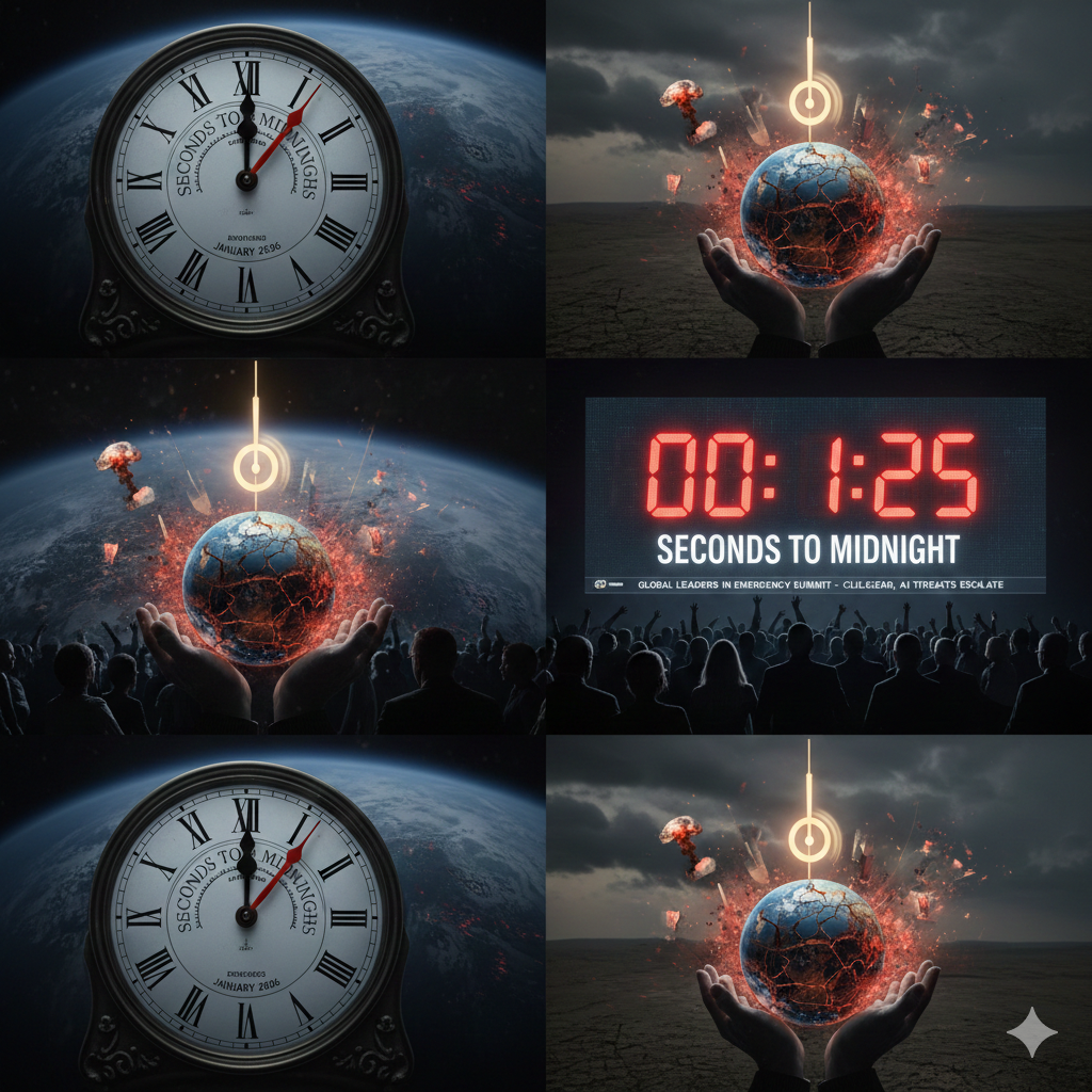Doomsday Clock Reaches 85 Seconds to Midnight: Humanity Faces Closest Point to Extinction in History