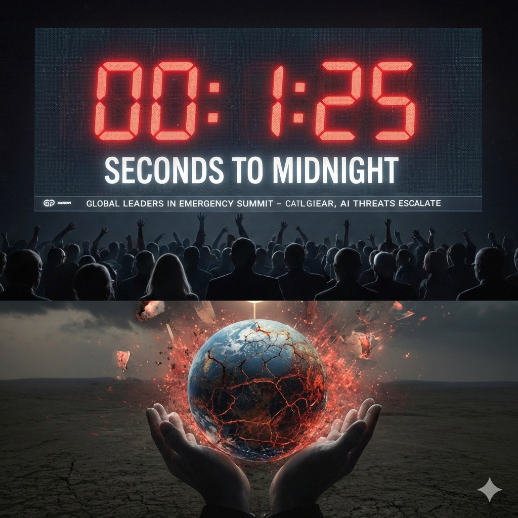 Doomsday Clock Reaches 85 Seconds to Midnight: Humanity Faces Closest Point to Extinction in History
