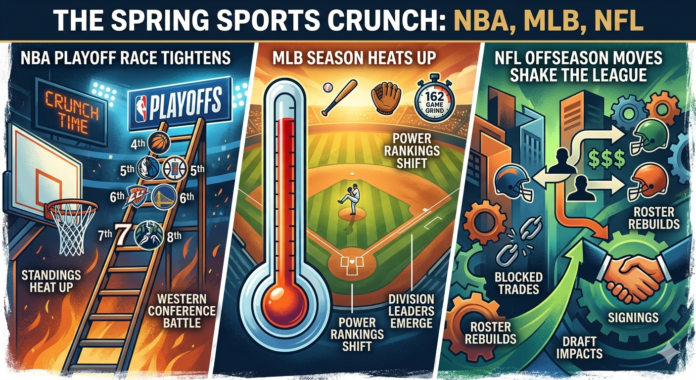 NBA Playoff Race Tightens, MLB Season Heats Up & NFL Offseason Moves Shake the League